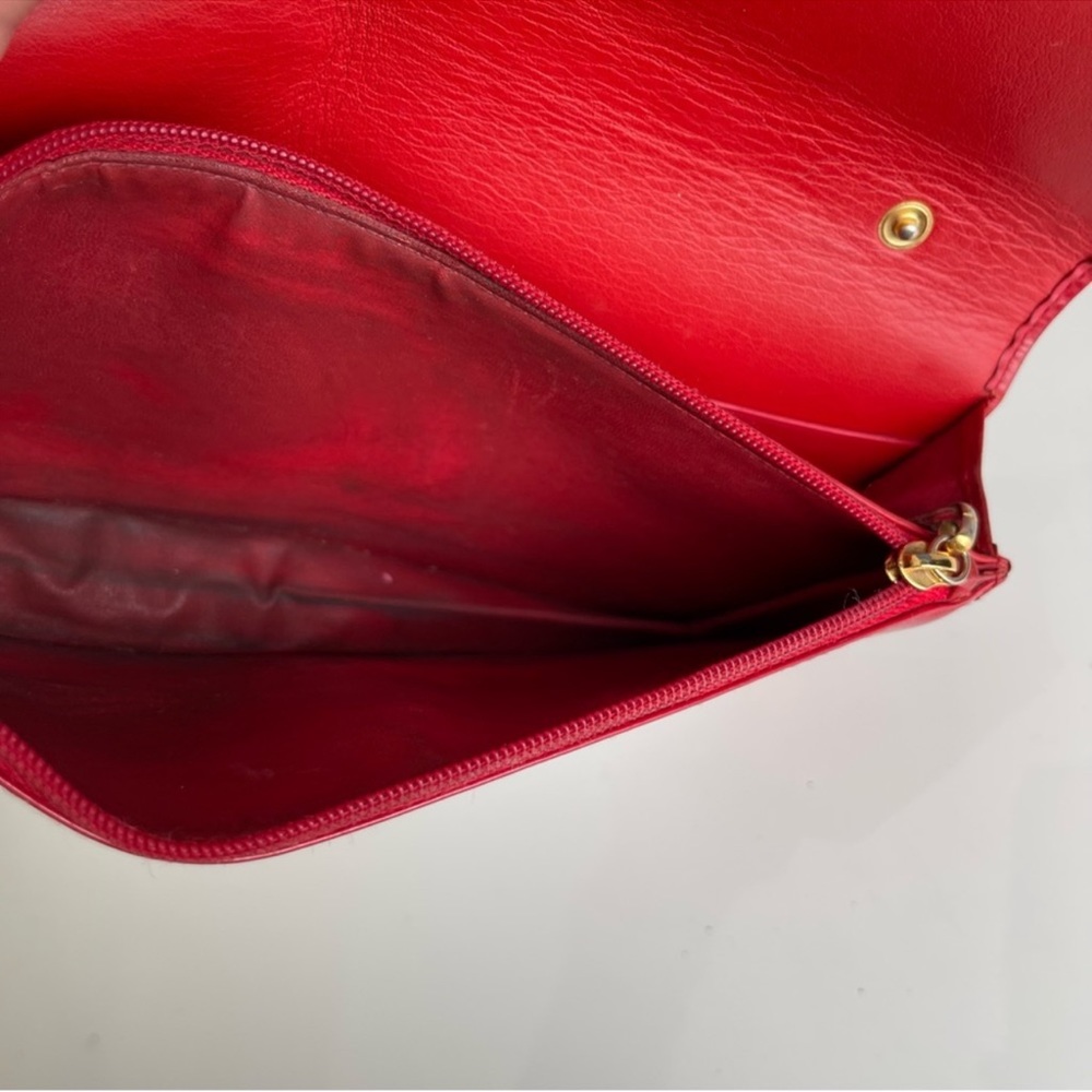 Loewe Red Leather Chain Wallet - Picture 13 of 16